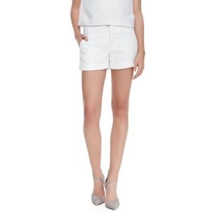 Alice + Olivia White Sparkle Shorts